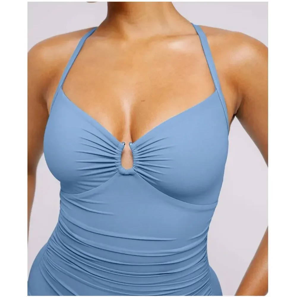 NWT ShapeLLX Smart Sculpt™ U-Ring Cut Out Shaping Swimsuit Sz XXL